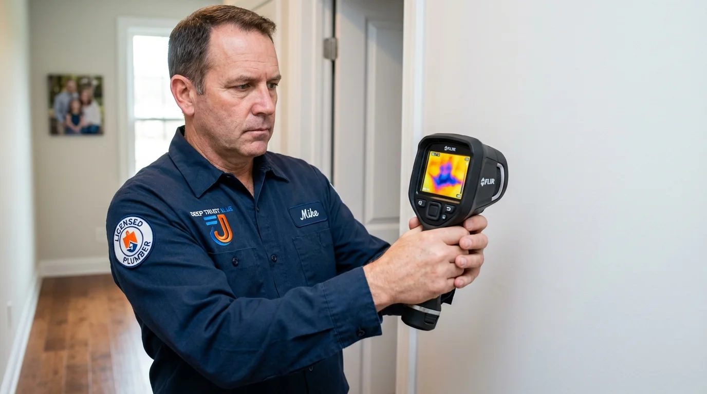 Thermal imaging leak detection by Johns Plumbing LLC in Council Bluffs